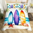 thumbnail image 2 of Erosebridal Marine Surfing Starfish Comforter Cover Twin,Blue Purple Bedding Twin Size,Ocean Decor,3Pcs, 2 of 7