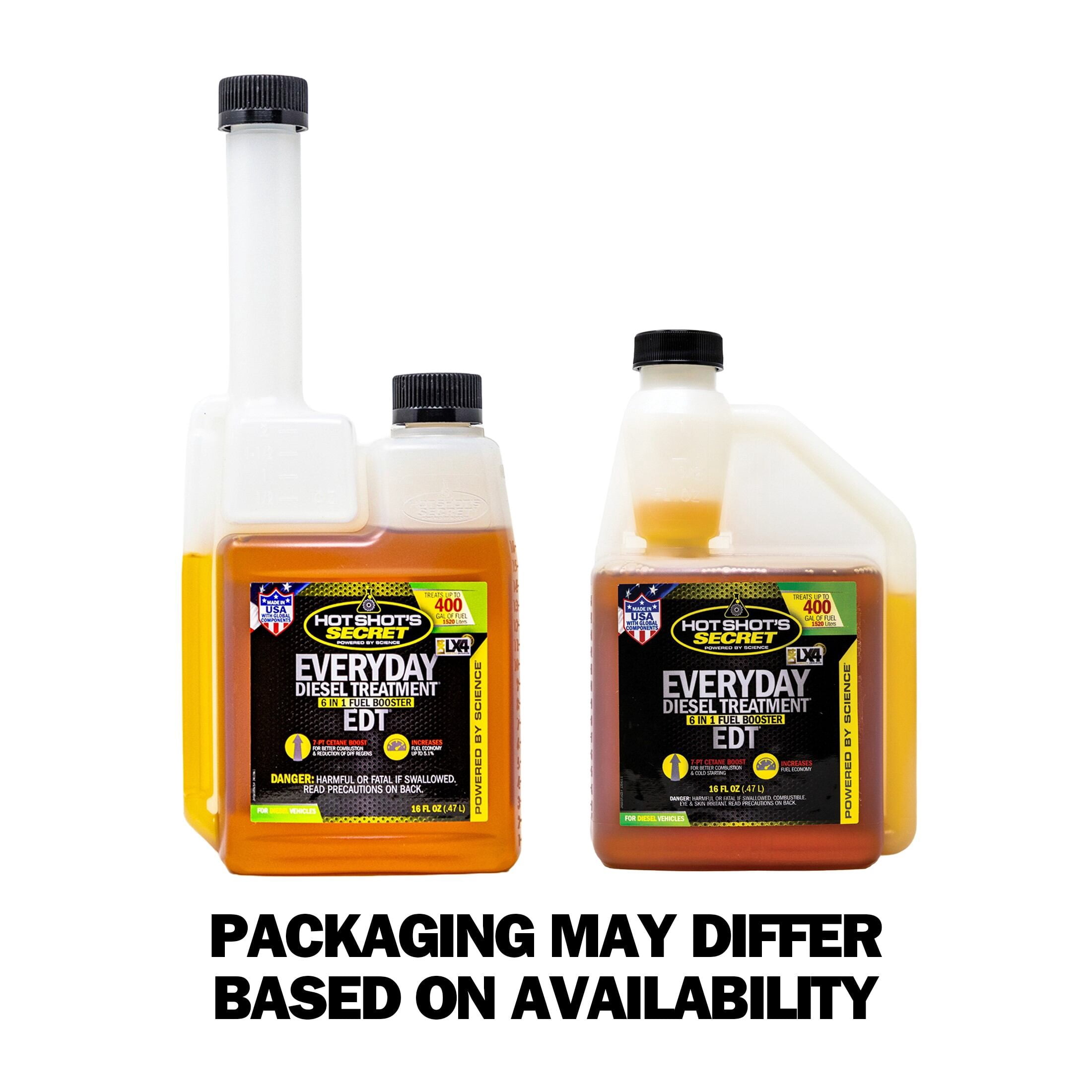 (6 pack) Hot Shot's Secret Everyday Diesel Treatment 16 oz. Squeeze Bottle, 6-in-1 Fuel System Cleaner & Cetane Boost.