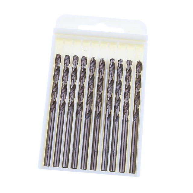 10pcs Broca Recta de Acero Brocas de Perforación Artículos Equipo de Servicios Industriales 4 mm Macarena Broca helicoidal