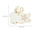 thumbnail image 3 of 10pcs Rabbit Pendant DIY Hanging Decor Decorative Pendant DIY Key Ring Decor, 3 of 7