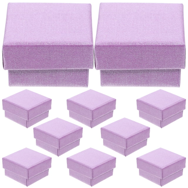 Cajas de regalo para joyería, caja de embalaje para collar y pendientes, cajas pequeñas para joyería, contenedores para joyería, 10 Uds.