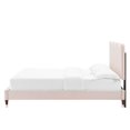 thumbnail image 5 of Platform Bed Frame, Twin Size, Pink, Velvet, Modern Contemporary, Bedroom Master Guest Suite Room, 5 of 10