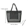 thumbnail image 5 of ULTNICE 1Pcs Black Polyester Mesh Tote for Beach Use and Toy Storage in Square Shape, 5 of 8