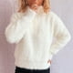 thumbnail image 5 of Ailaofu Womens Fuzzy Fleece Half-Zip Pullover Sweatshirt Fall Lapel Long Sleeve Casual Outerwear, 5 of 5
