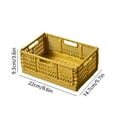 thumbnail image 3 of HLONK Foldable Crate with Handles Collapsible Storage Bins Plastic Crates Organizer  Folding Storage Containers Stackable Basket Box for Home Office Shelves Kitchen Bedroom Bathroom, 3 of 5