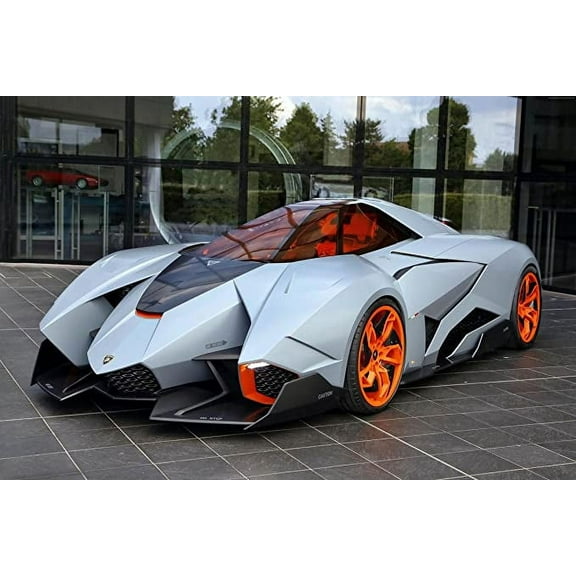 Iconic Arts Laminated 36x24 Poster: Lamborghini Egoista