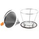 thumbnail image 3 of Pour Over Coffee Dripper,Reusable Cone Dripper,Stainless Steel Reusable Coffee Dripper Filter Coffee lter Removable Dripper with Stand(115mm1-3persons) Spptty cocina, 3 of 7