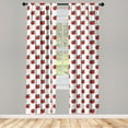 thumbnail image 4 of Ambesonne Fruits Window Curtains, Comic Apples Worms, Each 28" W x 95" L, Olive Green Dark Green, 4 of 4