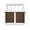 Brown, variant on Dark Brown Rattan Sheer Curtains 45 Inch Length 2 Panels Set, Vintage Abstract Wicker Texture Voile Window Treatment Rod Pocket Small Kitchen Curtains Drapes for Bedroom 52"x45"x2