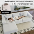 thumbnail image 7 of Modular Sectional Sofa Couch,Oversized Cloud with Deep Seat Couches,Boneless Compression Foam Sofa with Pillows for Living Room/Apartment/Bedroom (White, Ottoman), 7 of 7
