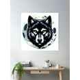 thumbnail image 2 of Wolf And Moon Poster Wall Art, Modern Wall Decor, 24x24 UNFRAMED, 2 of 3
