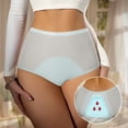 thumbnail image 2 of Plus Size Period Underwear for Women Leak-Proof Menstrual Cotton Protective Hipster Panties 4-Pack, 2 of 6