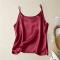 thumbnail image 2 of Posijego Women's Satin Tank Tops Really Camisole Spaghetti Strap Camis Sleeveless Undershirts Business Office Shirts, 2 of 8