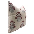 thumbnail image 5 of Fabdivine Block Print Throw Pillow Cover, 18x18 Inch Thick Linen Vintage Cushion Cover, Floral Print Boho Design Wine Pillow Cover for Sofa and Couch, 5 of 5
