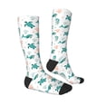 thumbnail image 3 of Picia Women Crew Soft Moisture-wicking Socks Turtles And Seahorses Pattern Design Cotton Socks, One Size fit All, 3 of 9