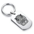 thumbnail image 1 of Stainless Steel Geometric Polygon Hippo Animal Dog Tag Keychain Circle Ring, 1 of 2