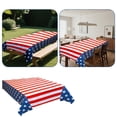 thumbnail image 2 of Memorial Day decorations, Patriotic decor, Vinyl Tablecloth, Outdoor Tablecloth, Party Tablecloth, Camping Party decorations, Backyard decorations Outdoor, Flag Motif, 1 Pc, 2 of 5