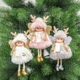 thumbnail image 2 of Cateissary Árbol de Navidad Muñeco de ángel Adornos navideños Muñecos de Navidad Adorno festivo Kits de decoración para fiestas Rosado, 2 of 6