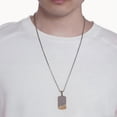 thumbnail image 5 of Iron Saints Men Two Tone Drip Pendant Necklace, Stainless Steel, Men Fashion Steel Pendant, 5 of 6