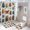Insect Collection 1, variant on Bathroom Rugs Sets 4 Piece with Shower Curtain, Interlocking Circles Pattern Printed on Shower Curtain Set with Rugs and Accessories, Great for Master Bath Beach House Modern Home, 72 x 72 inches