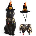 thumbnail image 1 of Disfraz de Halloween para mascotas, disfraz de gato, capa con sombrero, mago, animal pequeño, gatito, cachorro, cosplay, fiesta de Halloween, decoración para mascotas (telaraña) oso de fresa Electrónica, 1 of 5