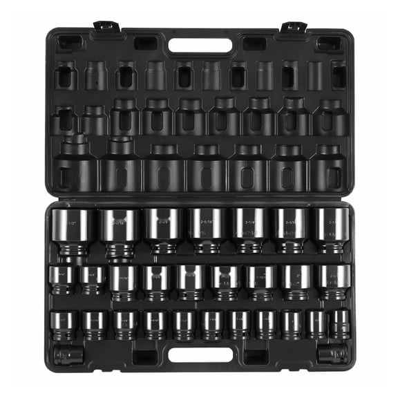 3/4 Inch Impact Socket Set 29 Piece - 6 Point Drive Socket, CR-M0 Steel, SAE Impact Sockets, Wheel Lug Nut Removal - with Storage Case