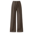 thumbnail image 3 of Maternity Pants for Women Wide Leg Pregnancy Lounge Trousers Drawstring Elastic Waist Comfortable Relaxed Fit Activewear for Casual Workout Yoga Everyday Wear, 3 of 8
