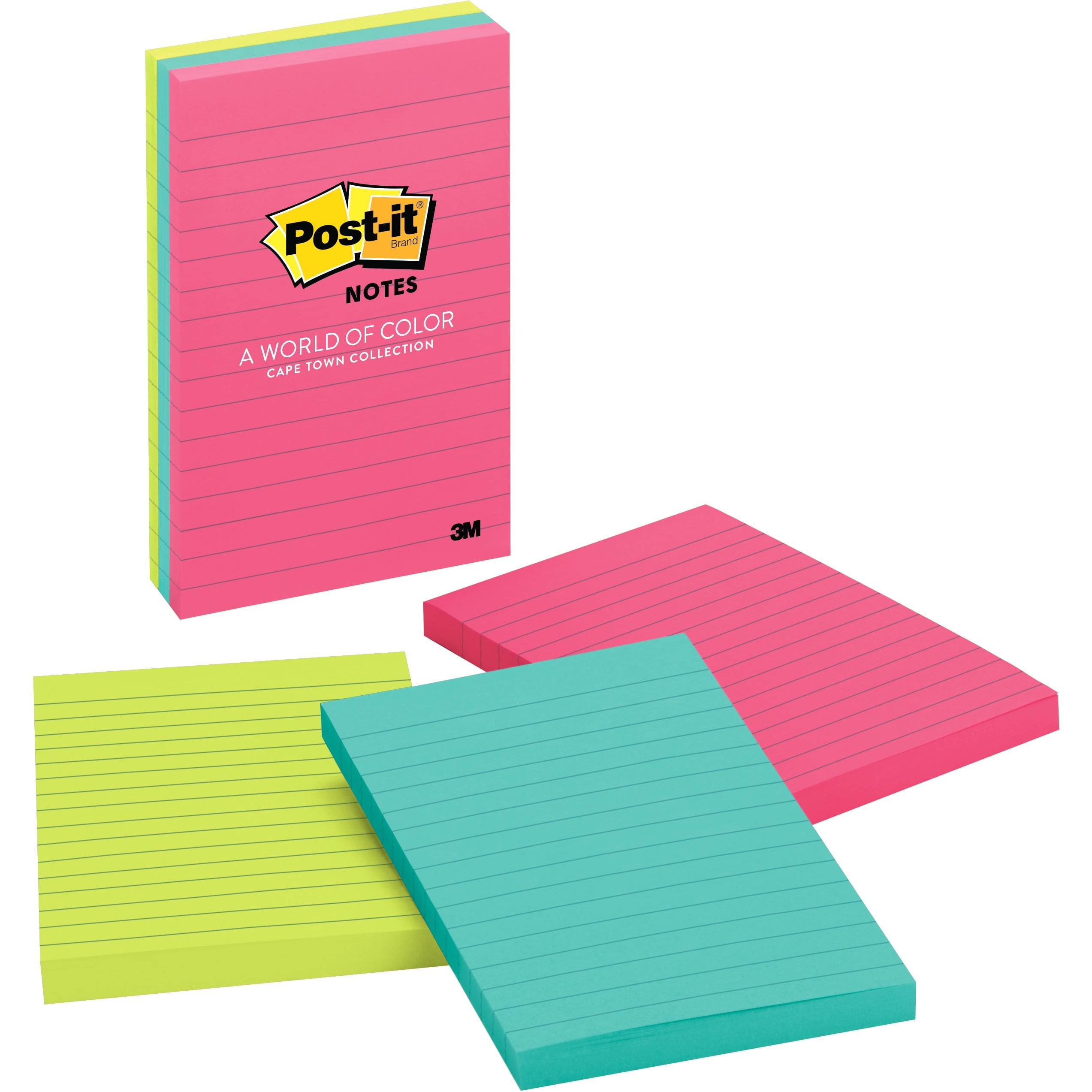 Postit®, MMM6603AN, Notes Original Lined Notepads Cape Town Color