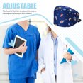 thumbnail image 4 of Yingyy Surgery Caps Doctors Adjustable Breathable Dull Polish Button Professional Chic Various Patterns Multifunctional Operating Hats Space, 4 of 8