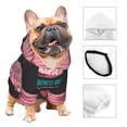 thumbnail image 3 of Fotbe Ribbon With Angel Wings Print Small Dog Sweater Hoodies Pet Grey Hooded Soft Fleece Sweatshirts with Pocket Fall Winter Puppy Cat Sweaters Warm Clothes-Small, 3 of 7