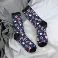 thumbnail image 5 of KLL USA Stars Print Cool Socks Men's Women's Crew Socks Funny Crazy Novelty Stockings, 5 of 6