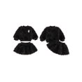 thumbnail image 2 of RUINIXCW Kids Girl Halloween Outfit Smiling Eyelashes Embroidery Long Sleeves Plush Sweatshirt and Mini Skirt 2 Pcs Set, 2 of 7