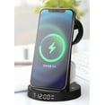 thumbnail image 4 of 3 in 1 Wireless Charging Station Dock Stand Compatible with iPhone 1 3/12/11Dock Stand with Clock for Watch Series & Airpods (with Adapter), 4 of 4