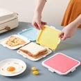 thumbnail image 4 of Pizza Sandwich Storage Box Reusable Lunch Boxes Leak-Proof Food Storage Containers  for Kids or Adults，6.3inch, 4 of 8