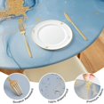 thumbnail image 4 of Blue Marble Gold Line Pattern Round Fitted Tablecloth with Elastic Edge,Dining Table Cover Waterproof,Outdoor Round Tablecloth for Camping,Dining,Indoor and Outdoor, 4 of 7