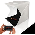 thumbnail image 3 of Photo Studio Light Box with Lights Folding Photography Table Top Light Box 4 Colors LED Portable Photo Studio Shooting Cube Tent Background for Product Food Photography 40cm, 3 of 8
