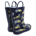 thumbnail image 3 of Hudson Baby Infant Boy Rain Boots, Navy Construction, 5 Toddler, 3 of 3