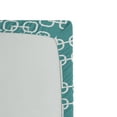 thumbnail image 2 of Ambesonne Turquoise Fitted Sheet, Retro Squared Rounds, Twin Size, Petrol Blue and White, 2 of 2