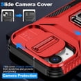 thumbnail image 4 of Funda para GANGXUN iPhone 13 Mini - Soporte metálico, Función magnética, Rojo, 4 of 5