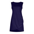 thumbnail image 6 of JoveMarine Sundresses for Women Summer Sleeveless Tank - Round Neck Slim Fit Short Bodycon Party Mini Dress with Stretchy Fabric,Navy XL, 6 of 7