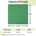 thumbnail image 2 of Green Bigfoot and Campfire Pattern Square Fitted Tablecloth with Elastic Edge,Square Table Cover,Washable Elastic Table Cover for Home Kitchen Party Decor 34"x34", 2 of 6