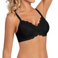 thumbnail image 4 of Tbopshirt Bras for Women Push Up Bra Plus Size Maternity & Nursing Adjustable Seamless Wireless Bra Solid Color Double Shoulder Straps Round Up Lace Bra, 4 of 5