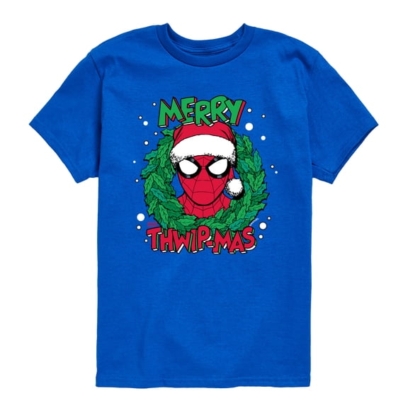 Marvel - Merry Thwipmas - Youth Short Sleeve Graphic T-Shirt