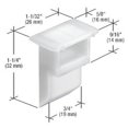 thumbnail image 5 of CRL H3943B 1-1/4" Nylon Sash Cam - Bulk - pack of 25, 5 of 5