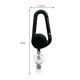thumbnail image 4 of Llavero Retráctil Con Cordón para Acampar Mosquetón Hebillas Cuerda (negro), 4 of 8