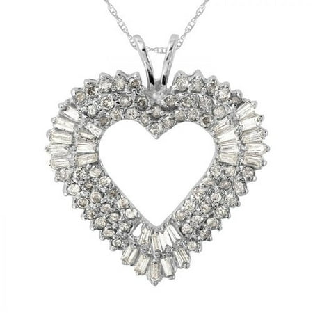 Foreli 2CTW Diamond 10k White Gold Necklace