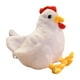 thumbnail image 1 of Muñeco de peluche de pollo de dibujos animados, muñeco de peluche decorativo de coche suave, figura de juguete de animal de granja Blanco 40 cm, 1 of 9