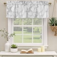 thumbnail image 3 of 2 Pack Valances for Windows, Gray Marble Window Valances for Living Room/Bedroom/Bathroom, Minimalism Modern Abstract Ombre Texture Light Filtering Kitchen Curtain Valance 60"W x18" L, 3 of 9