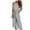 Gray—Jumpsuits, variant on AGWOLF Sleeveless Jumpsuits for Women Summer Striped Crewneck Rompers Loose Fit Wide Leg Adjustable Waist Playsuit Black L