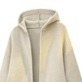 thumbnail image 5 of Babcutegg Mens Zip Up Hooded Knit Cardigan Sweater Loose Fit Long Sleeve Thermal Casual Sweaters for Winter Size M, 5 of 8
